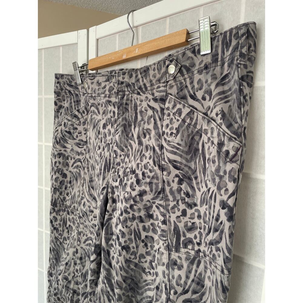Pilcro Leopard Animal Print Flare Pants 32 Boho Festival y2k Retro Indie 70s - Picture 4 of 7